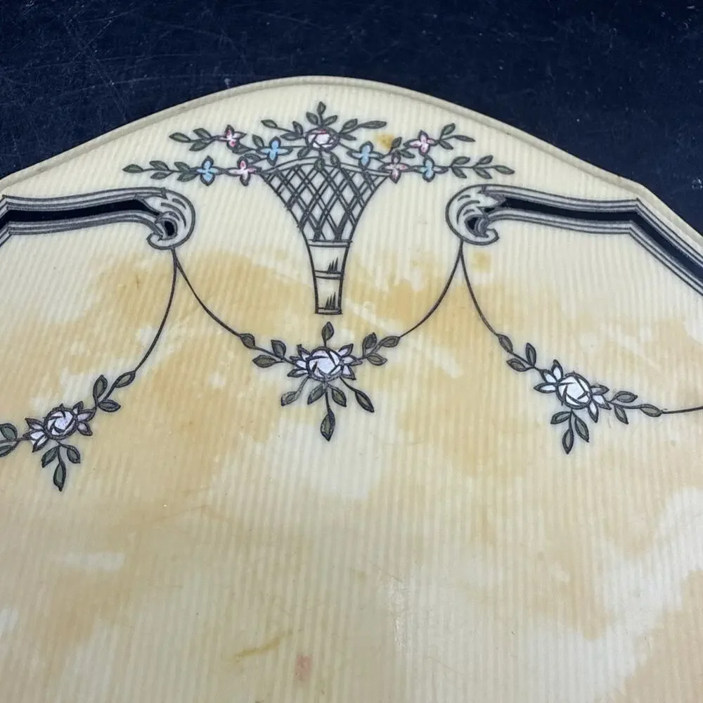 Vintage Du Barry Pyralin Ivory Hand Mirror – 1920s Celluloid Art Deco